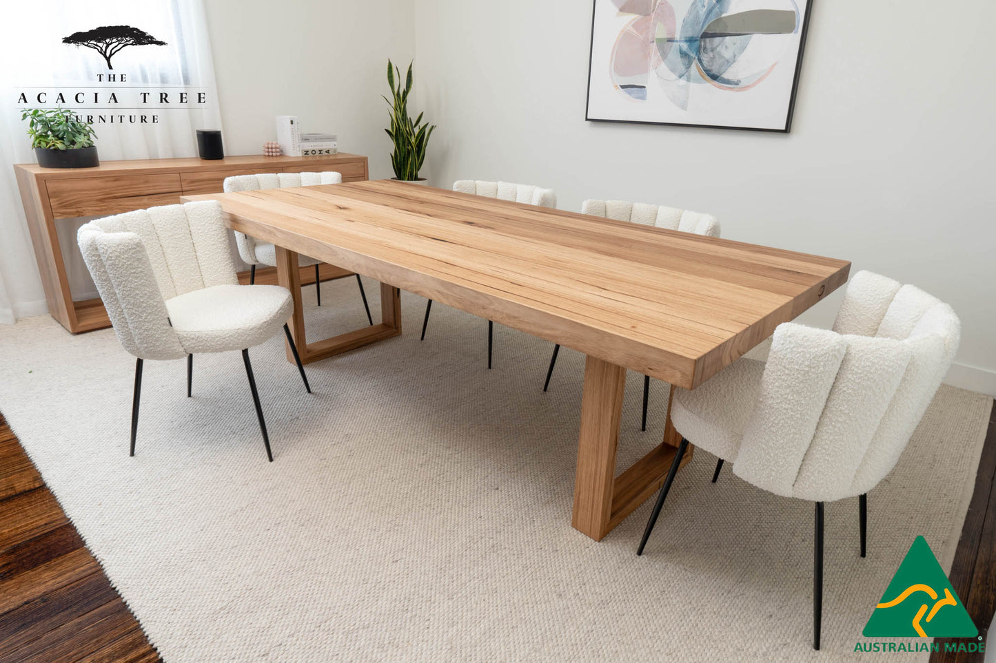 Hamilton Solid Messmate Dining Table - Made in Melbourne