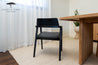 Muri Black Australian Hardwood Dining Chair - Black PU