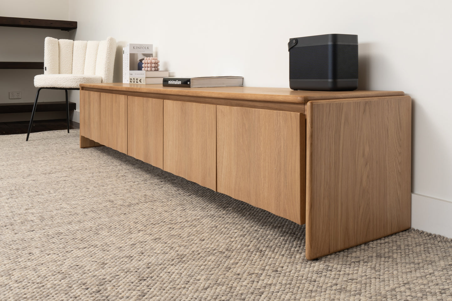 Brooklyn American Oak Entertainment Unit