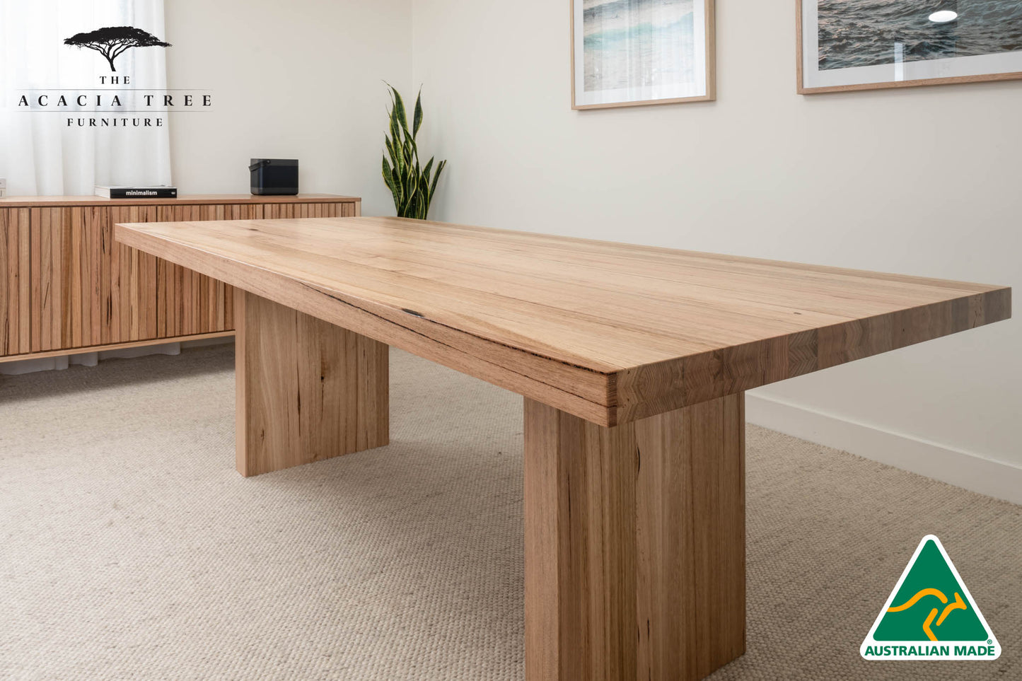 Sacha Solid Vic Ash/ Wormy Chestnut Dining Table - Made in Australia