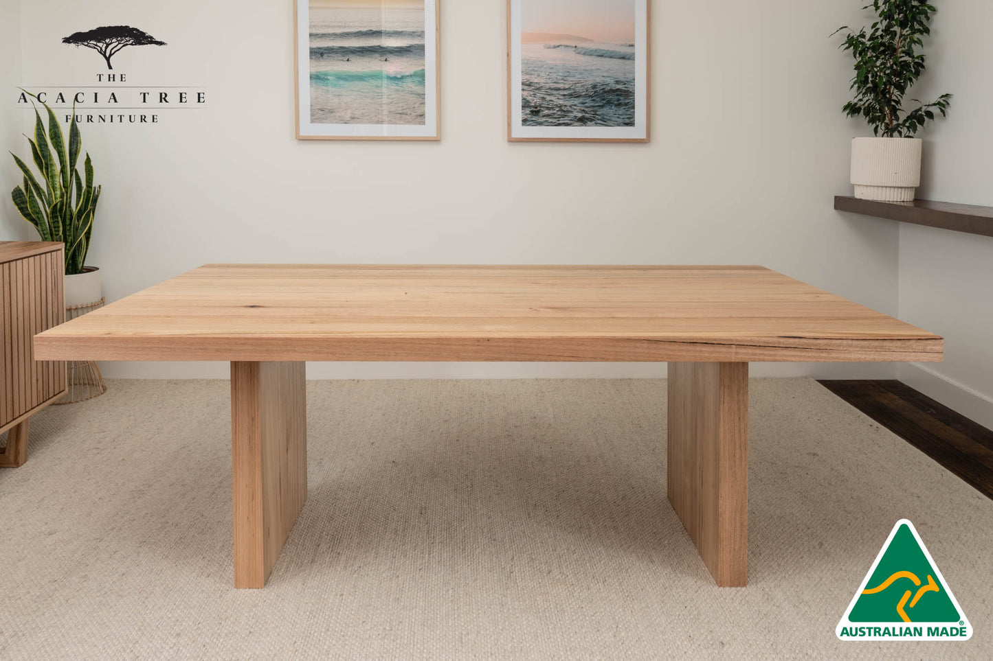 Sacha Solid Vic Ash/ Wormy Chestnut Dining Table - Made in Australia