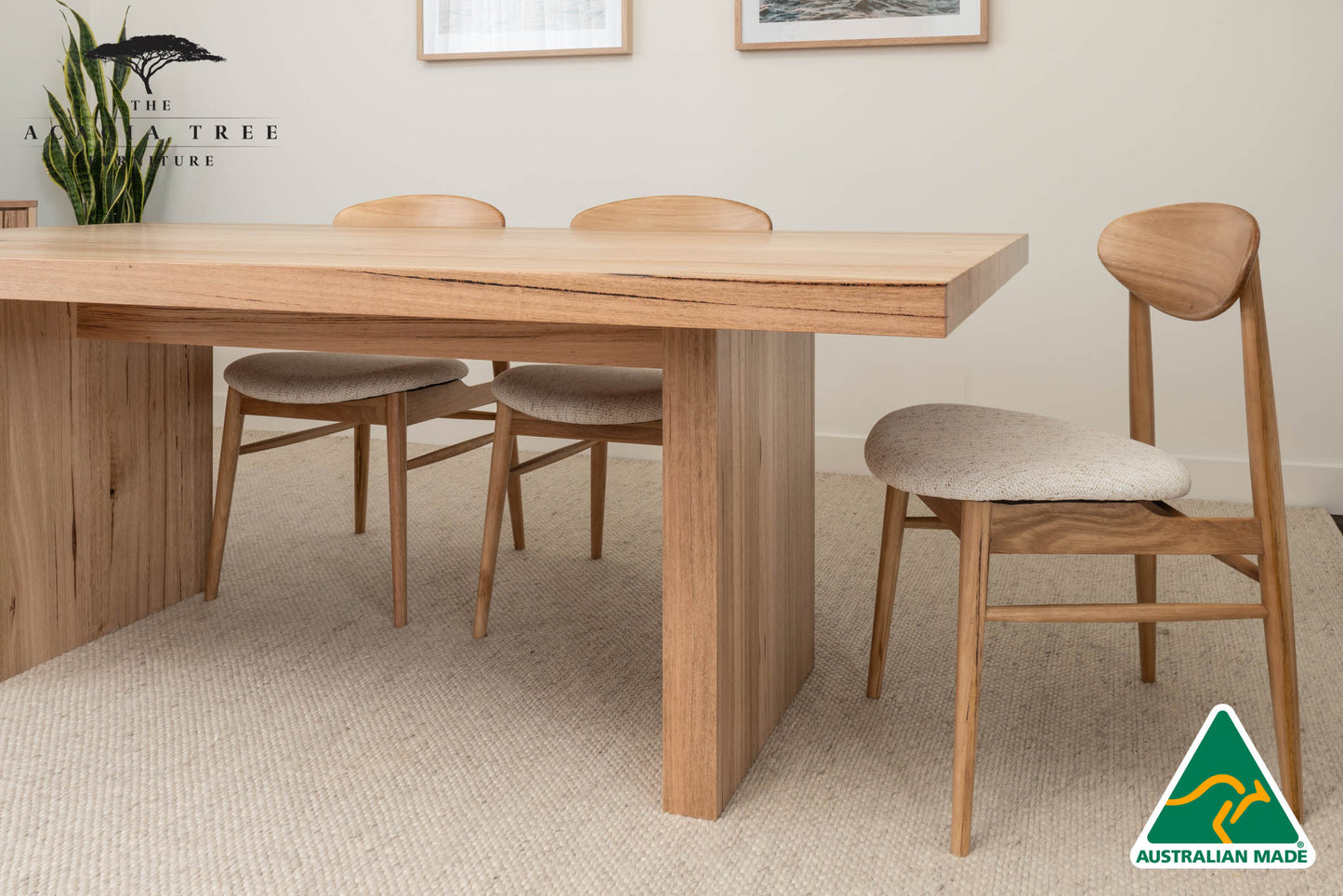 Sacha Solid Vic Ash/ Wormy Chestnut Dining Table - Made in Australia