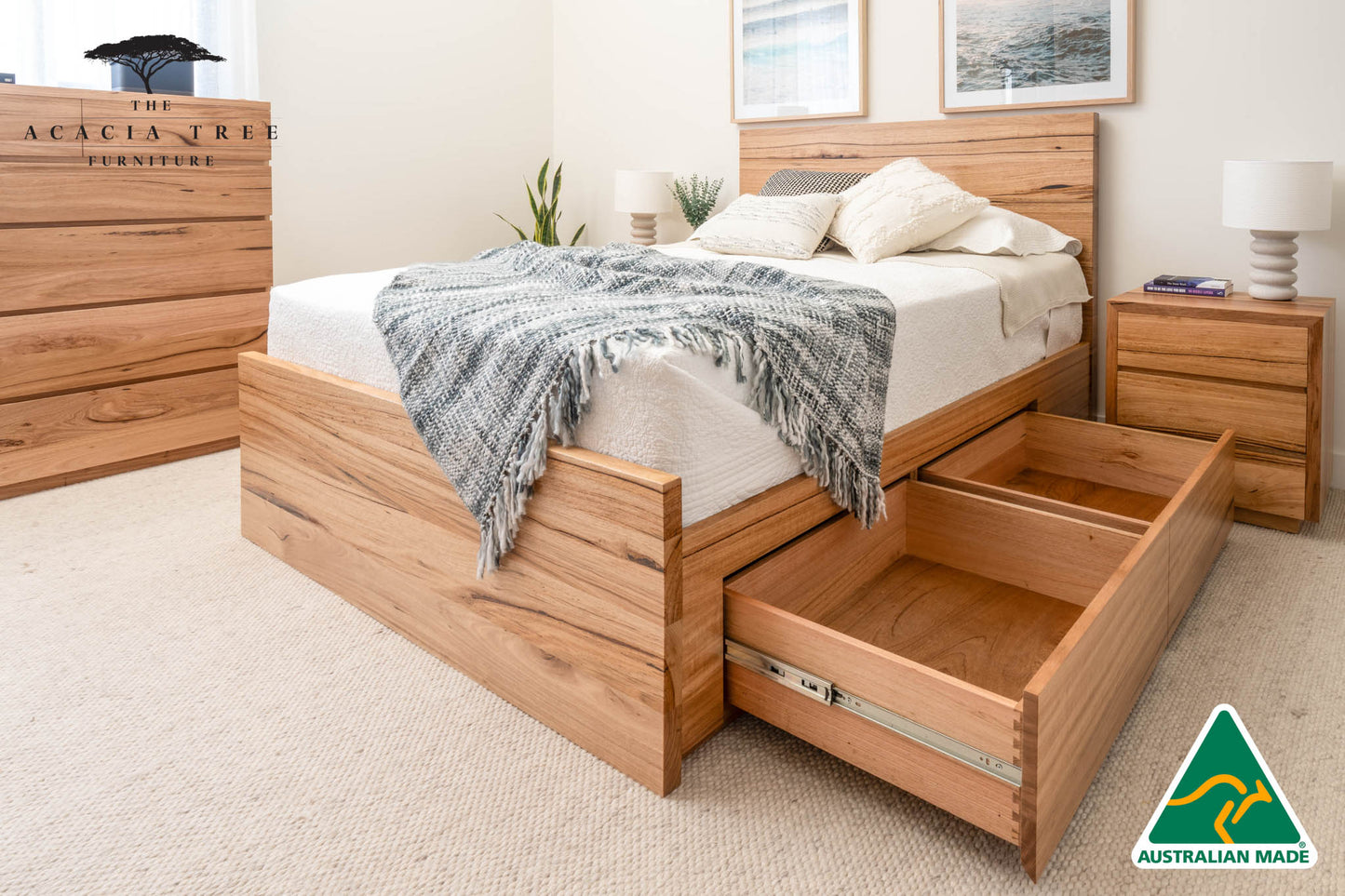 York 4 Drawer Bed Frame - Made in Australia