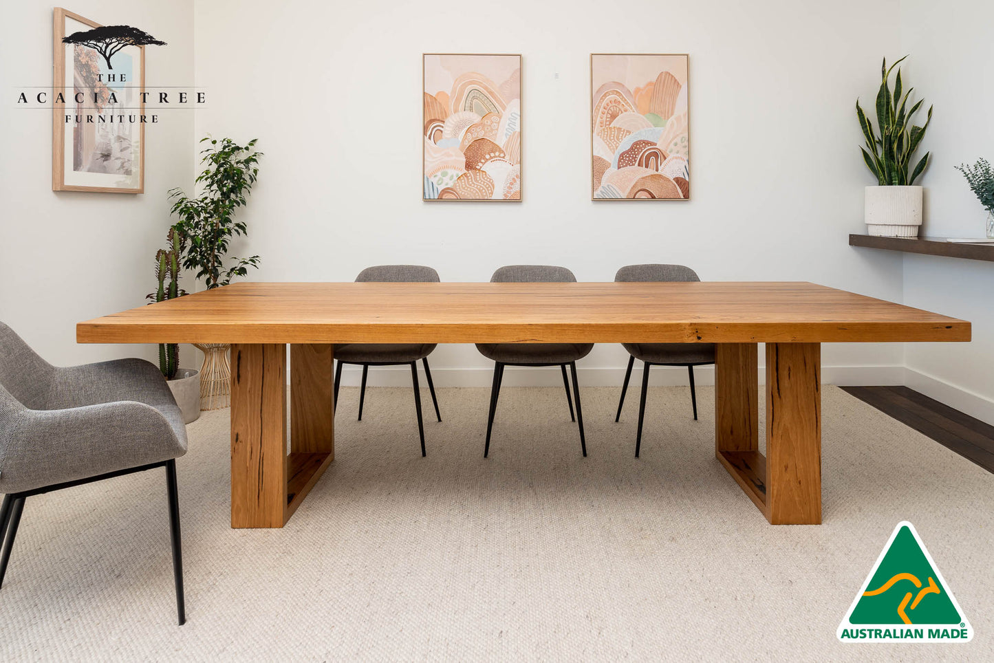 Osaka (Sand) Solid Australian Hardwood Dining Table - Made in Australia