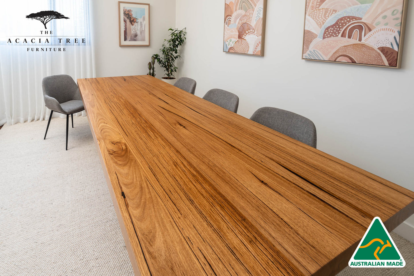 Osaka (Sand) Solid Australian Hardwood Dining Table - Made in Australia