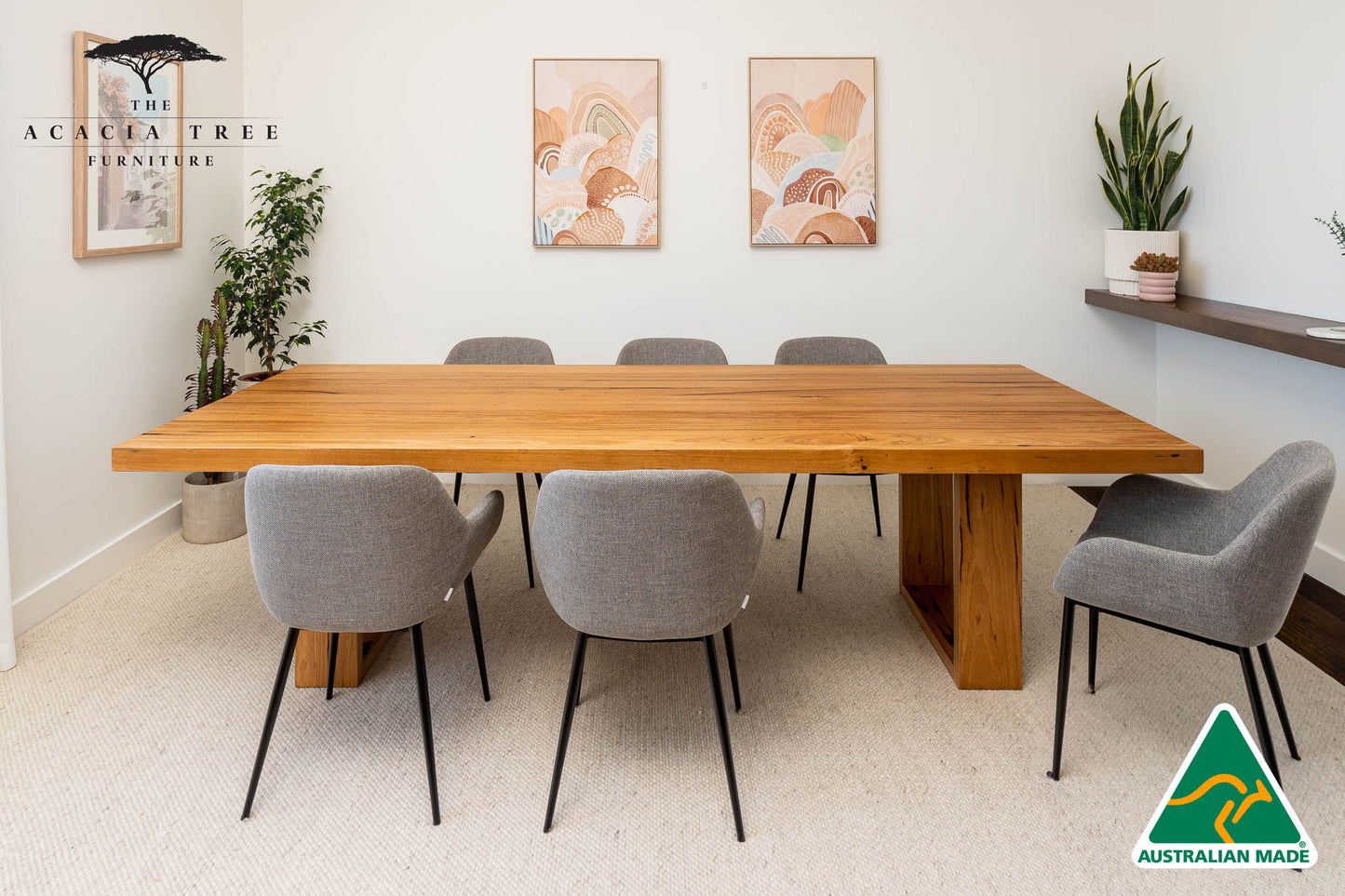 Osaka (Sand) Solid Australian Hardwood Dining Table - Made in Australia