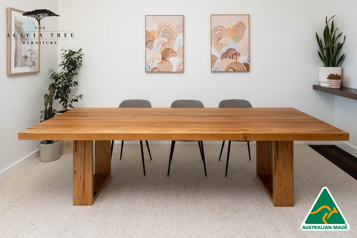 Osaka (Sand) Solid Australian Hardwood Dining Table - Made in Australia