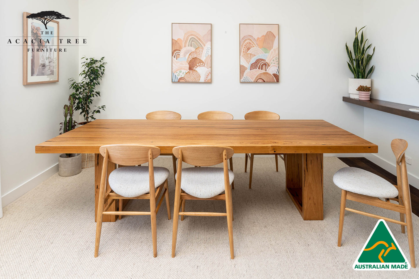 Osaka (Sand) Solid Australian Hardwood Dining Table - Made in Australia