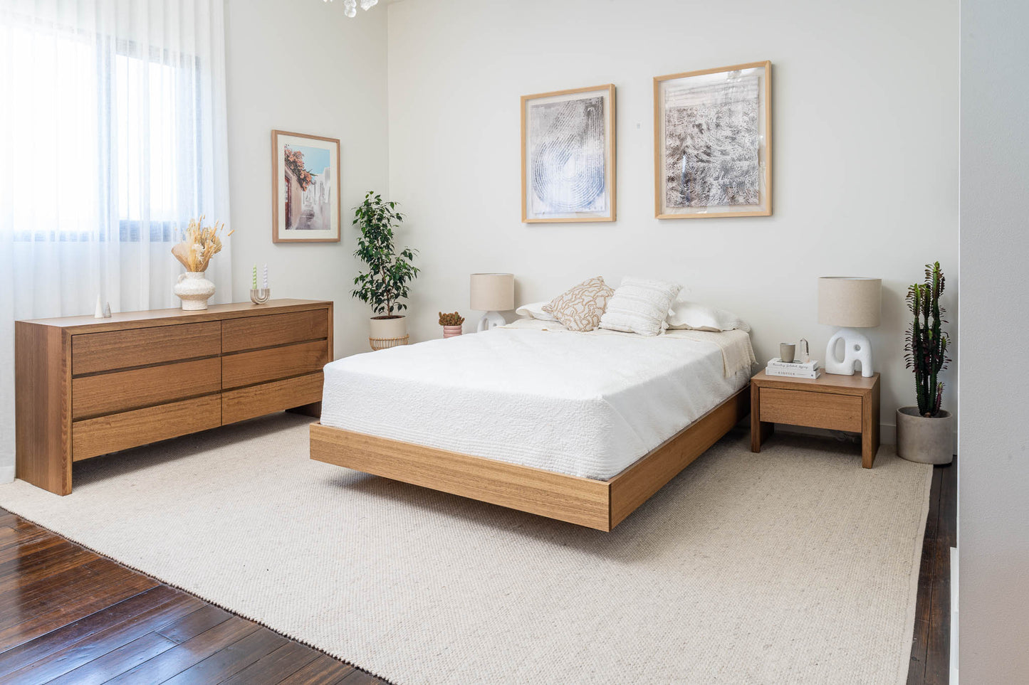 Yakka™️ Floating Bed Frame Solid Tasmanian Oak - Made in Australia