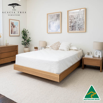 Ex Demo 1 x Zion 1 Drawer Bedside Table (Natural Stain) - Available in GC Showroom
