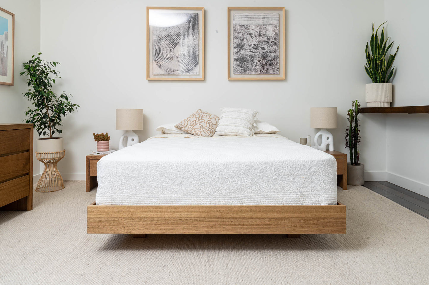 Yakka™️ Floating Bed Frame Solid Tasmanian Oak - Made in Australia