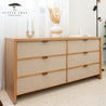 Latona American Oak Upholstered Dresser