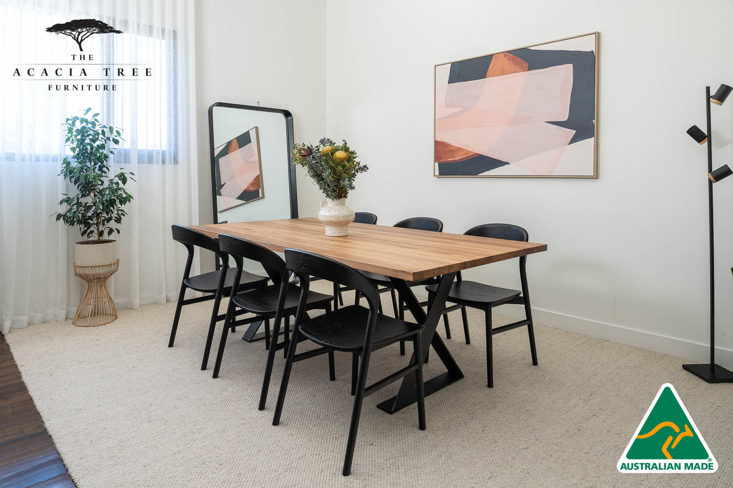 Xavia Solid Australian Hardwood Dining Table - Made in Australia