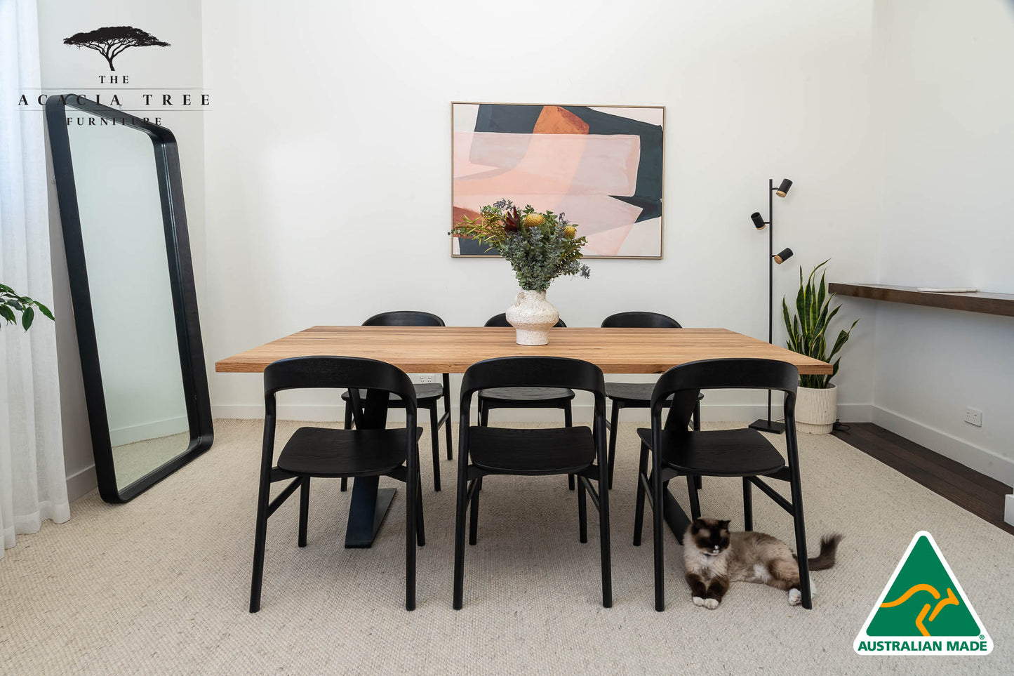 Xavia Solid Australian Hardwood Dining Table - Made in Australia