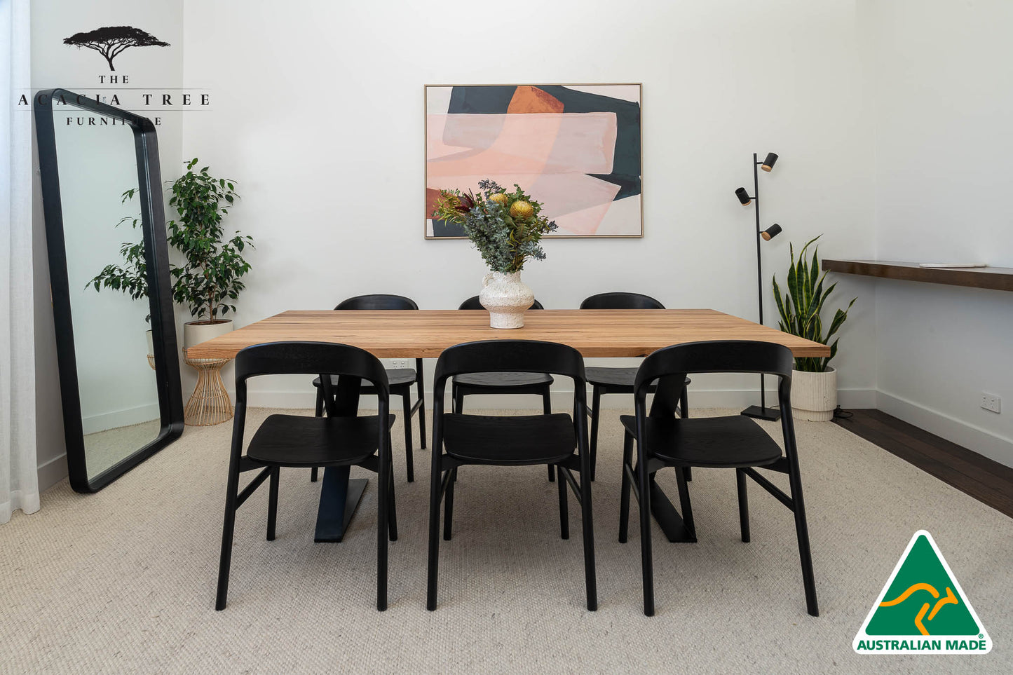 Xavia Solid Australian Hardwood Dining Table - Made in Australia