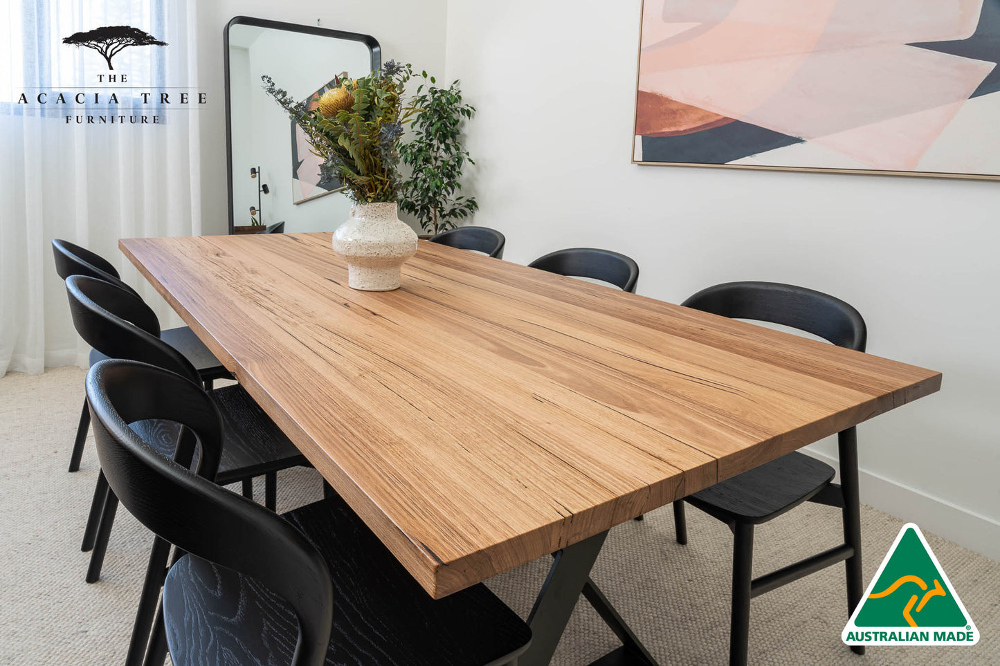 Xavia Solid Australian Hardwood Dining Table - Made in Australia