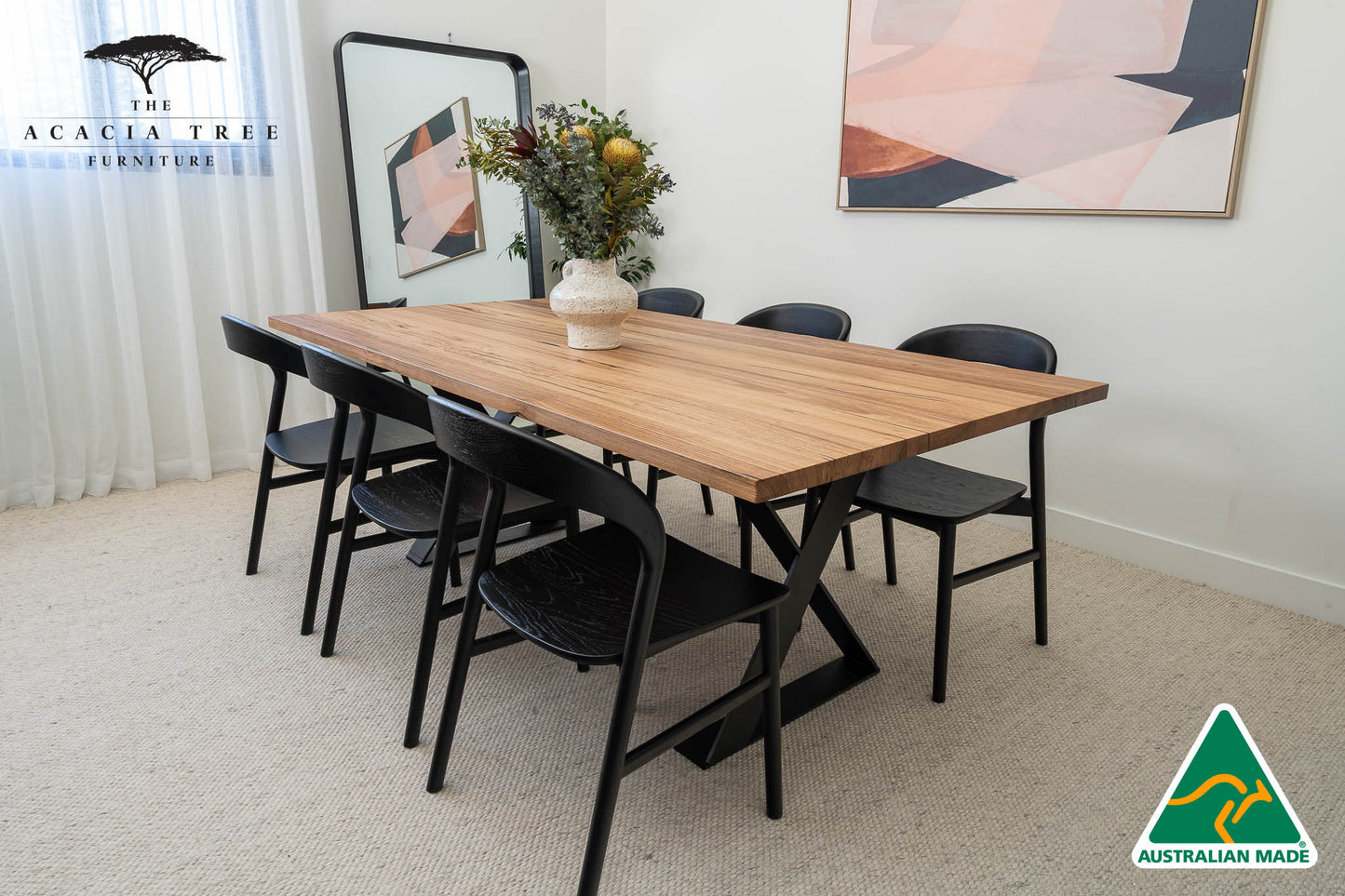 Xavia Solid Australian Hardwood Dining Table - Made in Australia