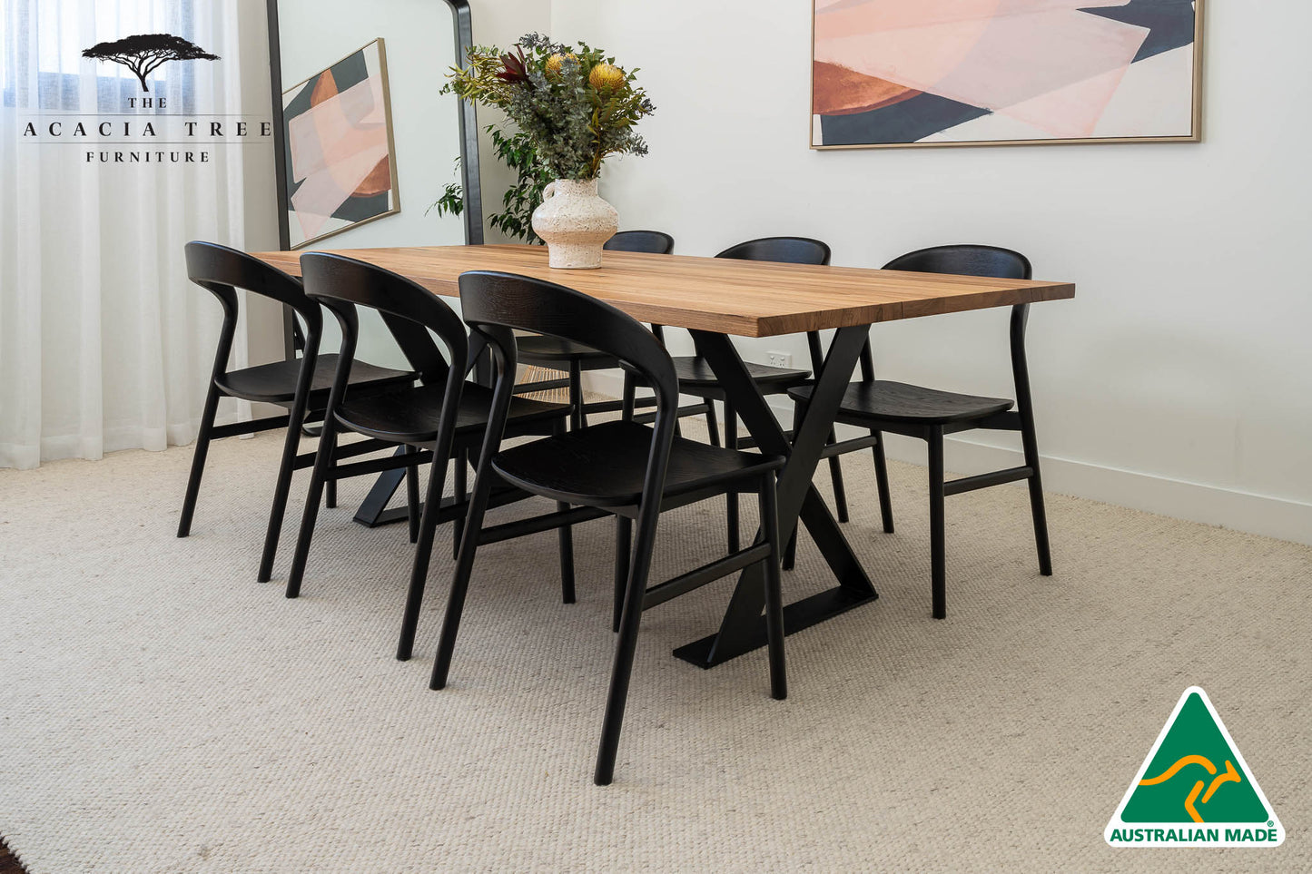 Xavia Solid Australian Hardwood Dining Table - Made in Australia