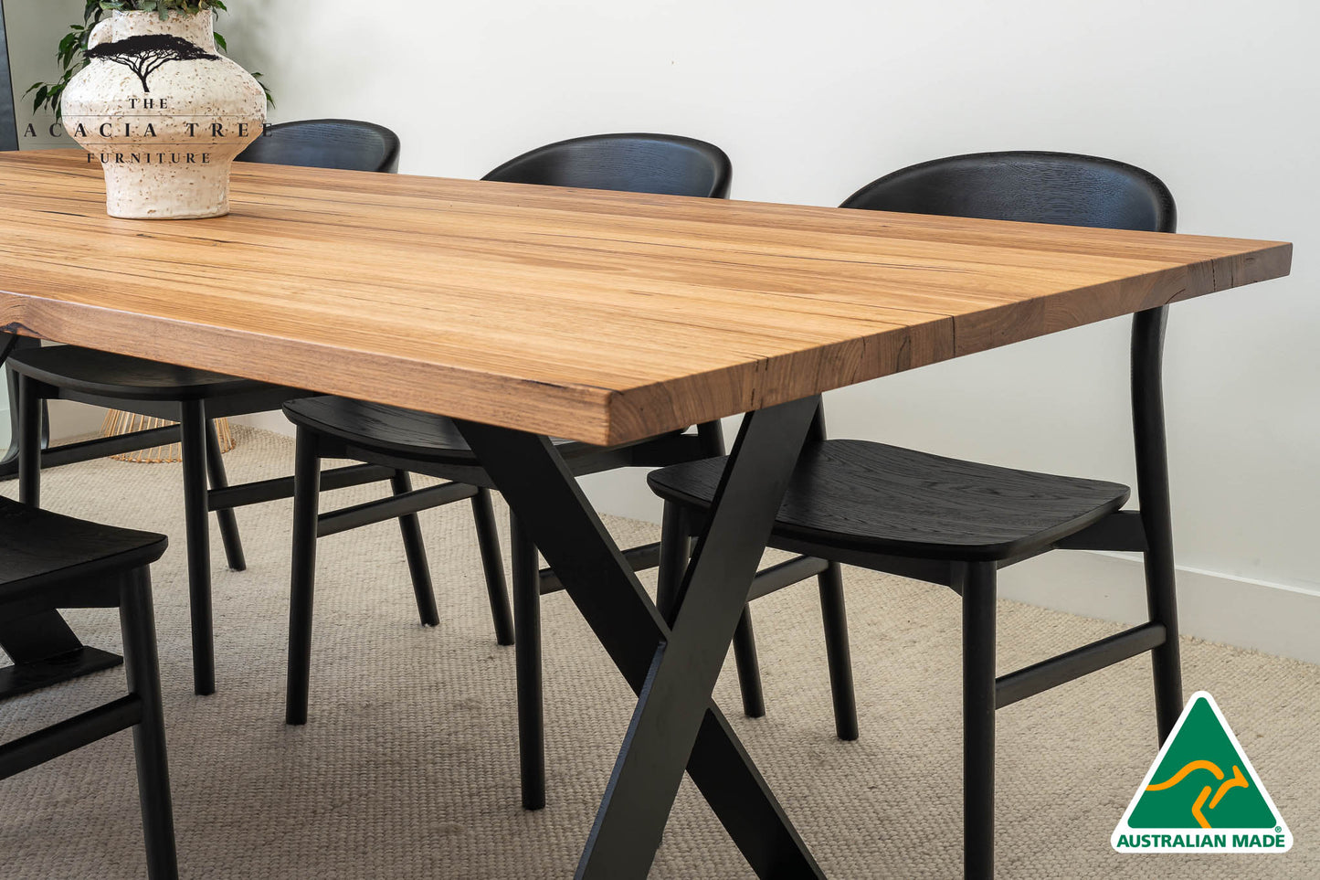 Xavia Solid Australian Hardwood Dining Table - Made in Australia