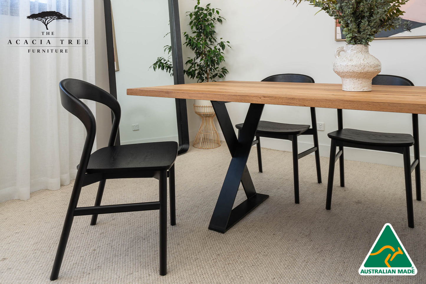 Xavia Solid Australian Hardwood Dining Table - Made in Australia