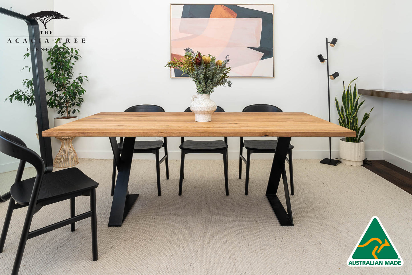 Xavia Solid Australian Hardwood Dining Table - Made in Australia