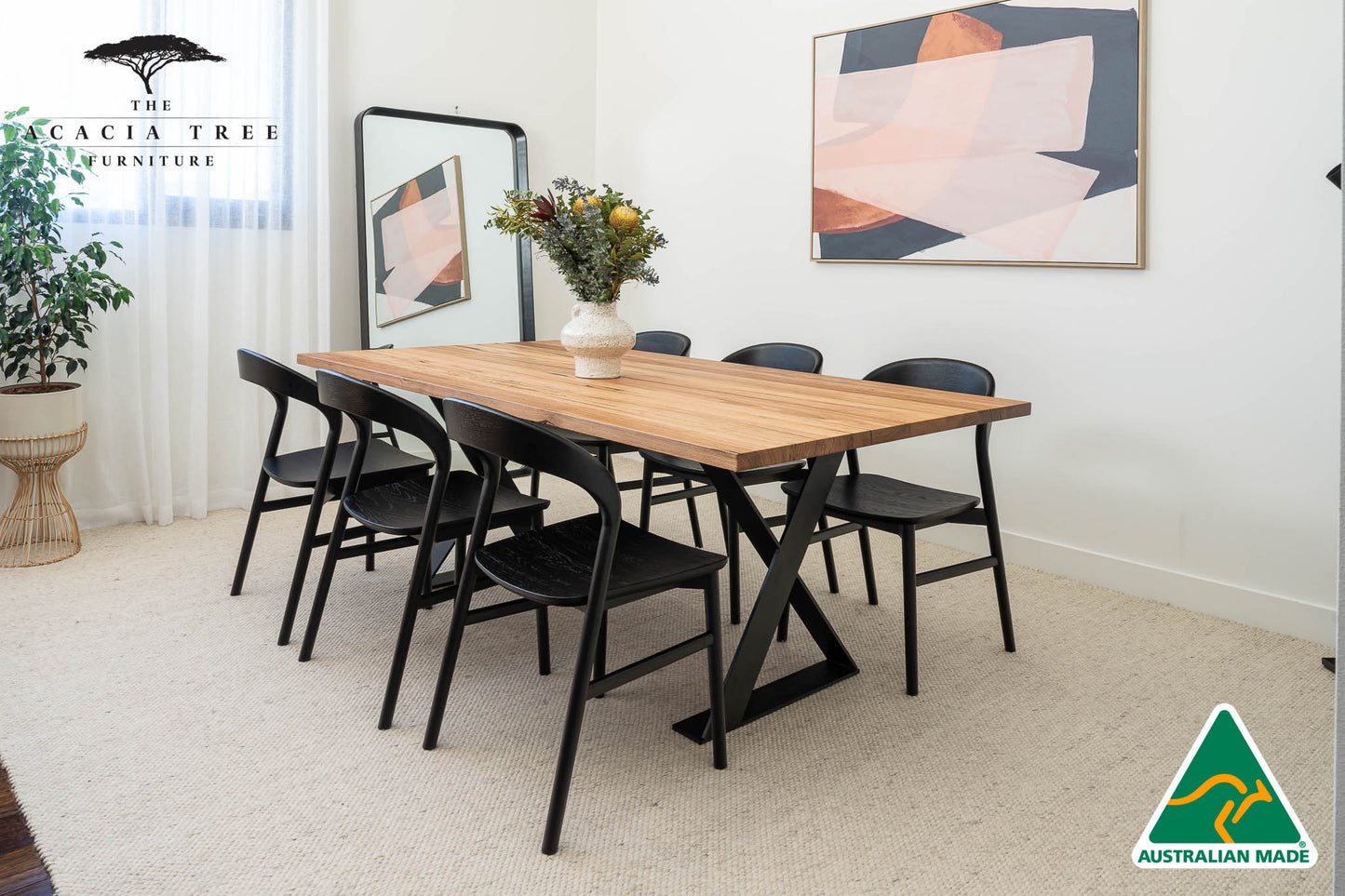 Xavia Solid Australian Hardwood Dining Table - Made in Australia