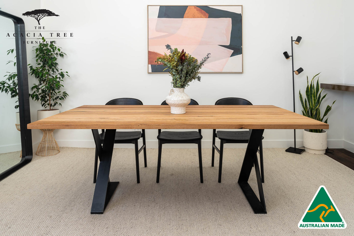 Xavia Solid Australian Hardwood Dining Table - Made in Australia