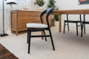 Freya Solid American Oak Upholstered Dining Chair (Black)