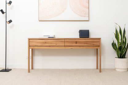 Athena Wormy Chestnut Hall Table