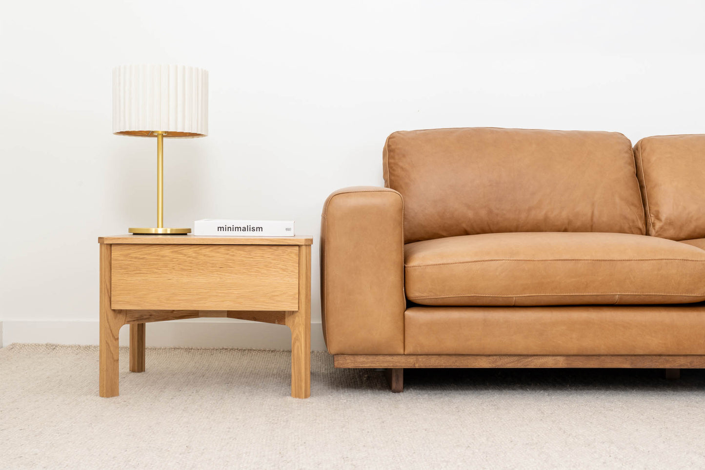 As New Achilles American Oak Side & Lamp Table