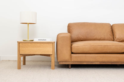 As New Achilles American Oak Side & Lamp Table