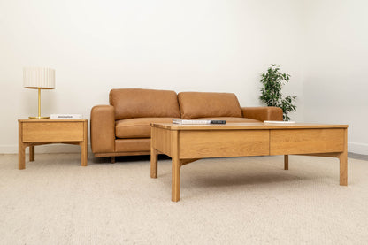 As New Achilles American Oak Side & Lamp Table