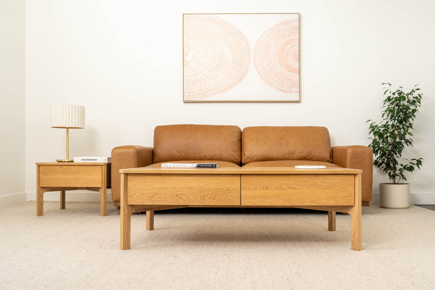 As New Achilles American Oak Side & Lamp Table