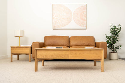 As New Achilles American Oak Side & Lamp Table