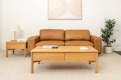 As New Achilles American Oak Side & Lamp Table