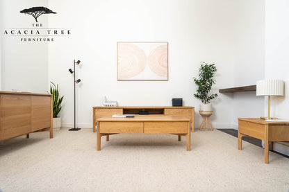 Achilles American Oak Lamp Table