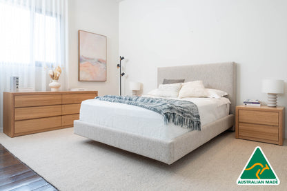 Yakka™️ Fully Upholstered With Headboard Floating Bed Frame - Made in Australia