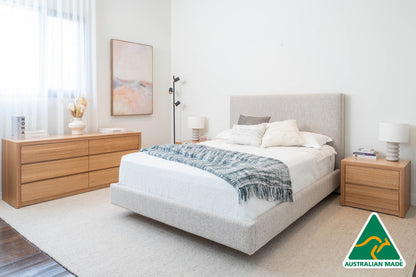 Yakka™️ Fully Upholstered With Headboard Floating Bed Frame - Made in Australia