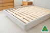 Yakka Upholstered Headboard Floating Bed Frame (Solid Tasmanian Oak)- Made in Australia