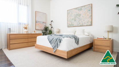 Yakka™️ Floating Bed Frame Solid Tasmanian Oak - Made in Australia
