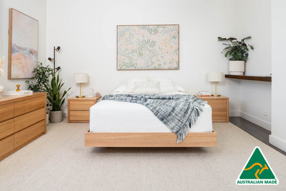 Yakka™️ Floating Bed Frame Solid Tasmanian Oak - Made in Australia