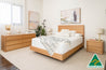 Yakka Timber Headboard Floating Bed Frame (Solid Tasmanian Oak) - Made in Australia