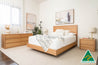 Yakka Timber Headboard Floating Bed Frame (Solid Tasmanian Oak) - Made in Australia