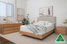 Yakka Upholstered Headboard Floating Bed Frame (Solid Tasmanian Oak)- Made in Australia