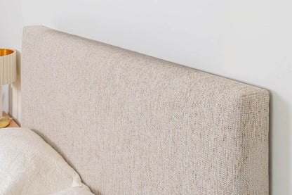 Yakka Upholstered Headboard Tasmanian Oak Bed Frame