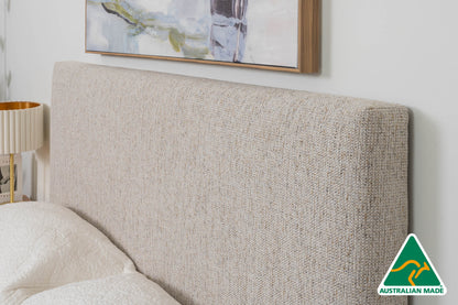 Yakka™️ Upholstered Headboard Floating Bed Frame (Solid Tasmanian Oak)- Made in Australia