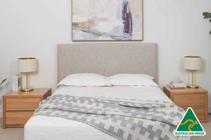 Yakka™️ Upholstered Headboard Floating Bed Frame (Solid Tasmanian Oak)- Made in Australia