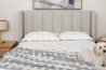 Yakka Fabric Wings Headboard Bedroom Suite Solid Tasmanian Hardwood- Made in Australia