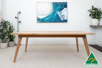 Ex Demo 2.1m Layla Solid Australian Messmate Dining Table - Made in Australia - Brisbane Showroom