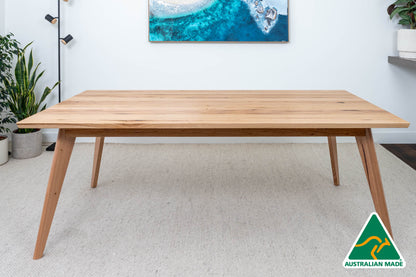 Ex Demo 2.1m Layla Solid Australian Messmate Dining Table - Made in Australia - Brisbane Showroom